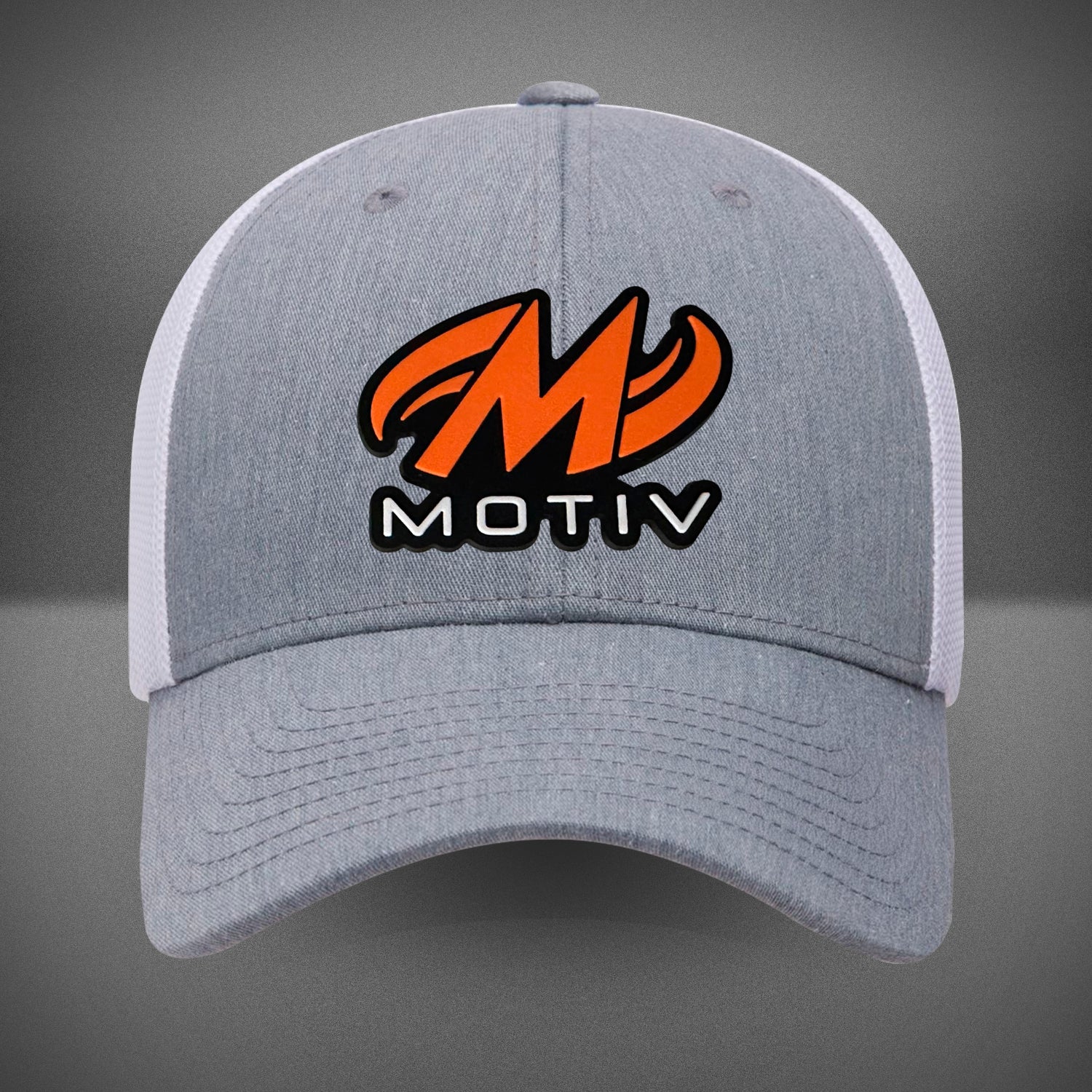Motiv Trucker Hat - Stylish Gray & White Adjustable Baseball Cap for Men & Women - Perfect for Outdoor Activities, Sports, and Casual Wear