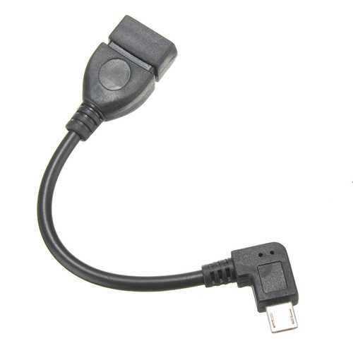 90 Degree Right Angle Micro USB OTG Cable - Fast Charging & Data Sync for Android Tablets & Smartphones - Perfect for Gaming, Travel & Home Use