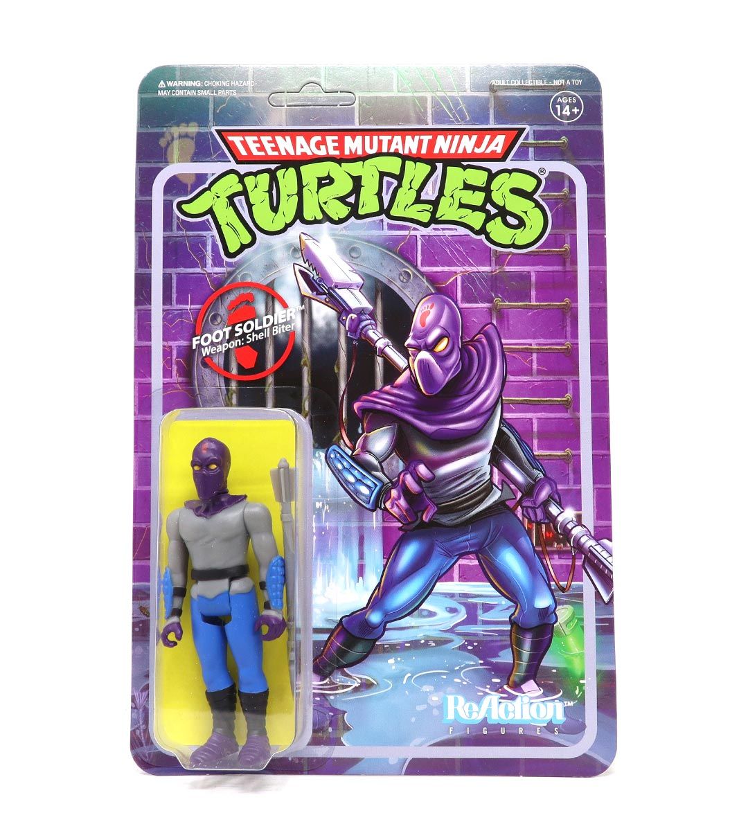 TMNT Foot Soldier ReAction Figure - Teenage Mutant Ninja Turtles Action Figure for Collectors & Fans - Perfect for Display, Play & Nostalgic TMNT Collections