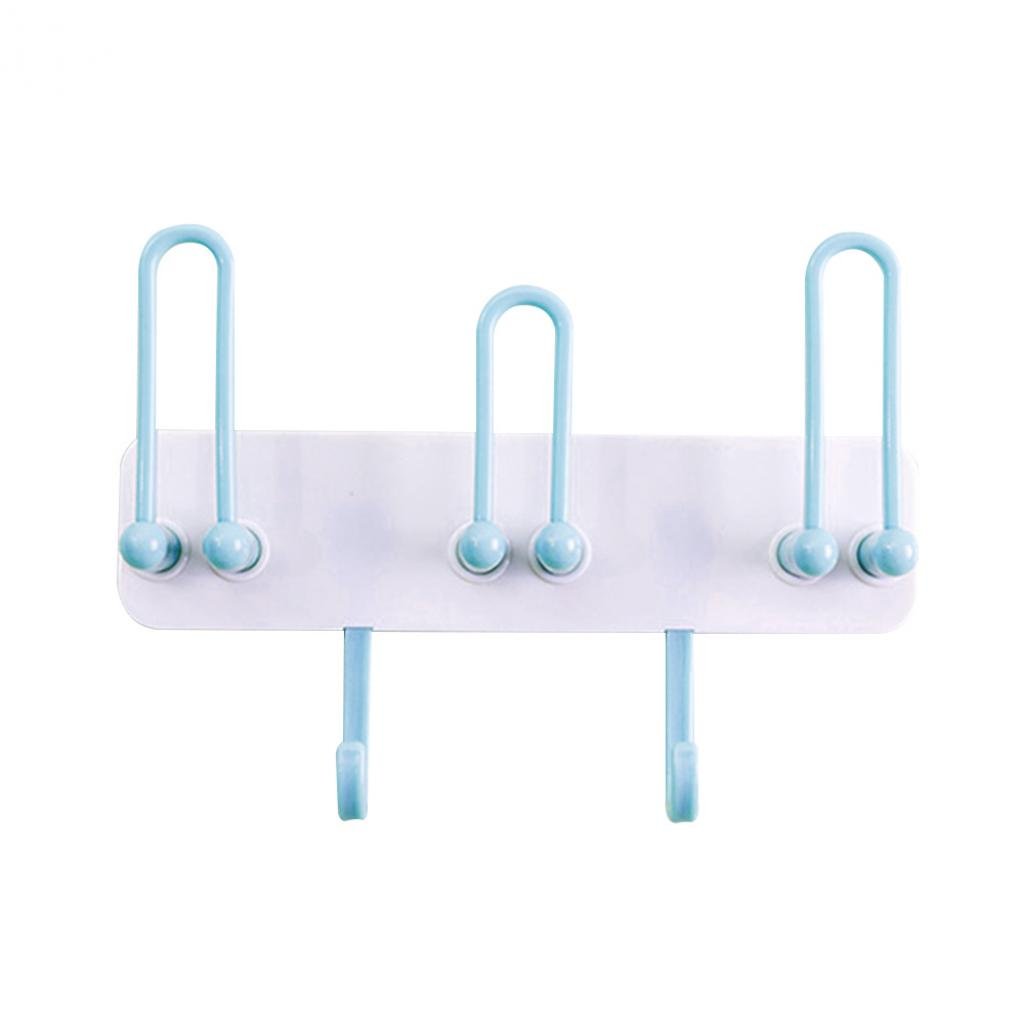 Wall Mount Toothbrush Holder & Gargle Cup Set with Towel Hanger - Bathroom Storage Organizer Rack for Toothbrushes, Cups & Towels (Blue) - Perfect for Small Bathrooms, Vanities & Dorm Rooms