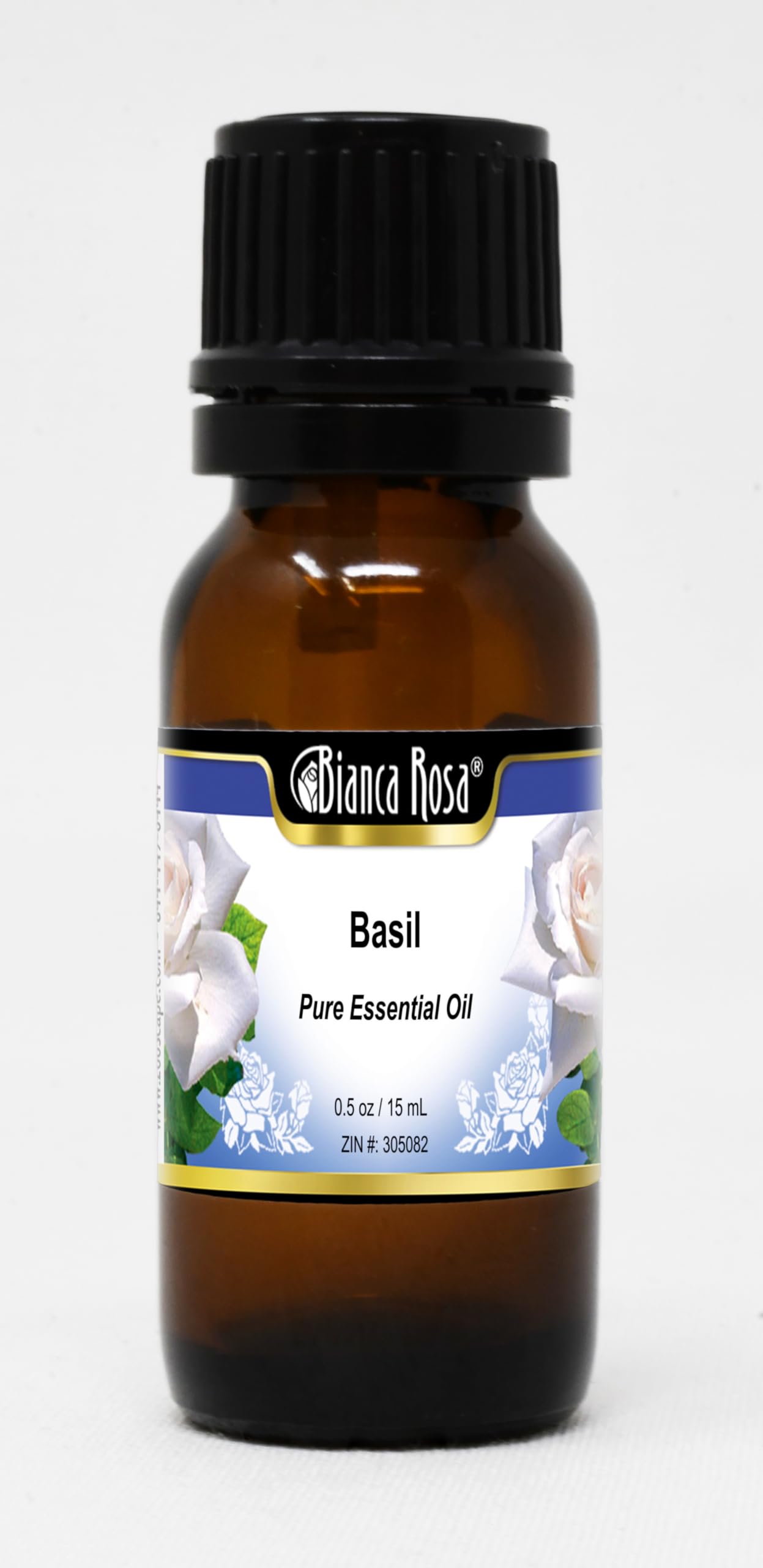 Organic Basil Pure Essential Oil 0.50 oz - 100% Natural Therapeutic Grade for Aromatherapy, Massage & Stress Relief - ZIN: 305082 | Perfect for Diffusers, DIY Skincare & Home Spa Treatments