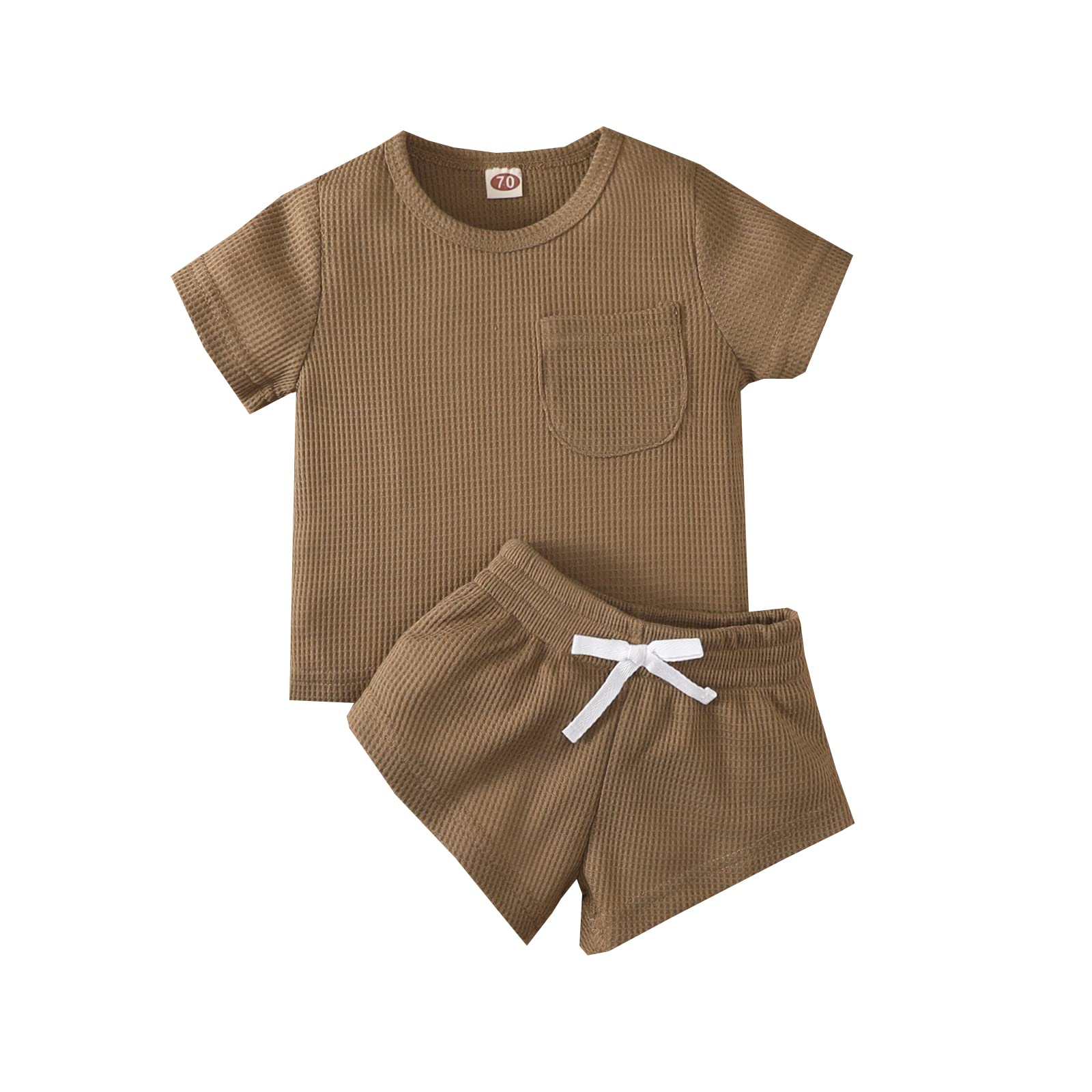 Baby Boys & Girls Summer Waffle Knit Shorts Set - Playtime & Outings