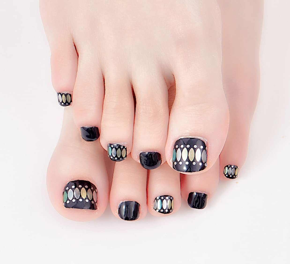 3D Nail Stickers for Women & Girls - Waterproof Glitter Luxury Self-Adhesive DIY Nail Art Decals (22 Pieces, Multicolor) - Perfect for Parties, Weddings, and Everyday Nail Fashion
