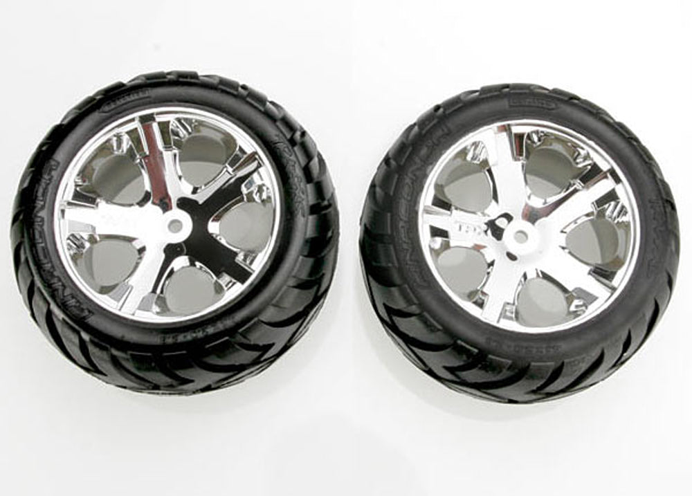 Premium Anaconda Tires with All Star Chrome Wheels - High Performance Rear Wheel Set for Trucks, SUVs & Off-Road Vehicles - Perfect for Highway Cruising & Off-Road Adventures