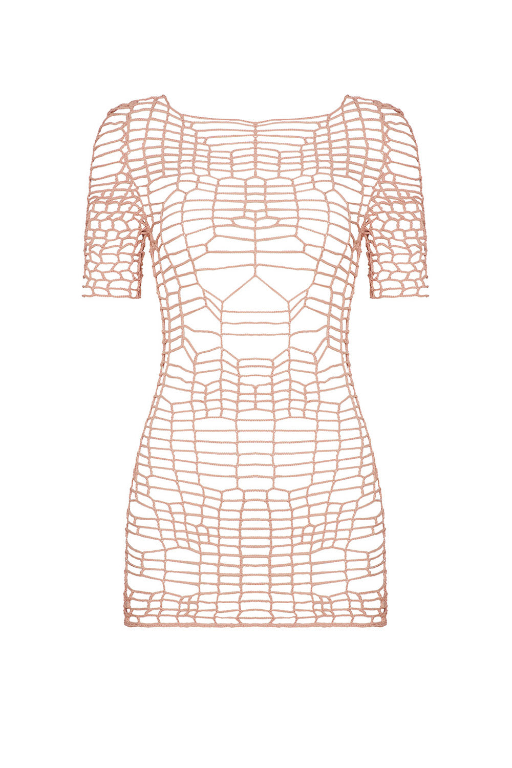Elegant Gal Crochet Dress in Blush Pink - Perfect for Summer Weddings, Beach Vacations & Boho Chic Outfits