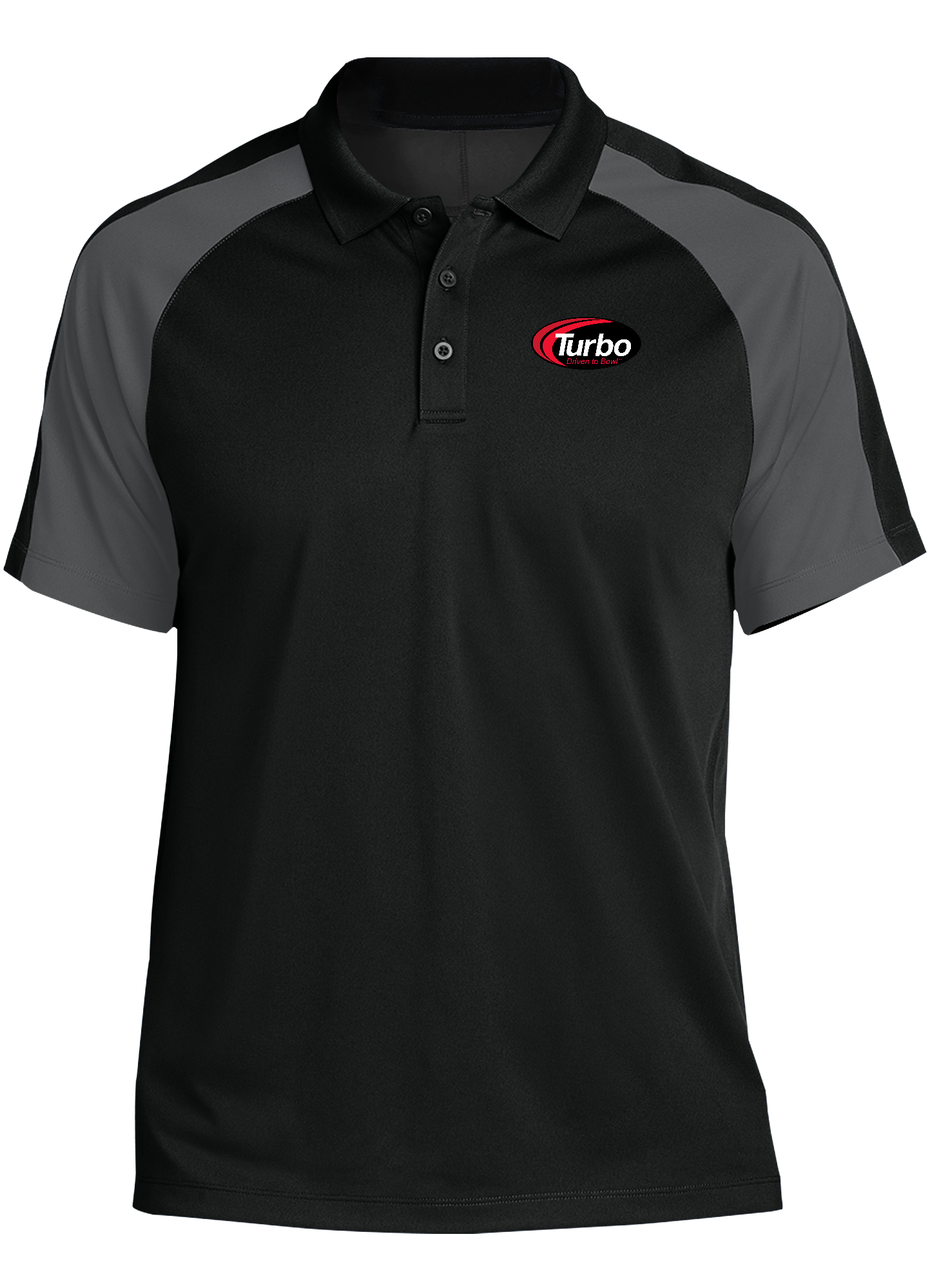 Turbo Tournament Polo Shirt for Men - Black & Gray Performance Golf & Casual Wear - Perfect for Golf, Tennis, and Business Casual Outfits