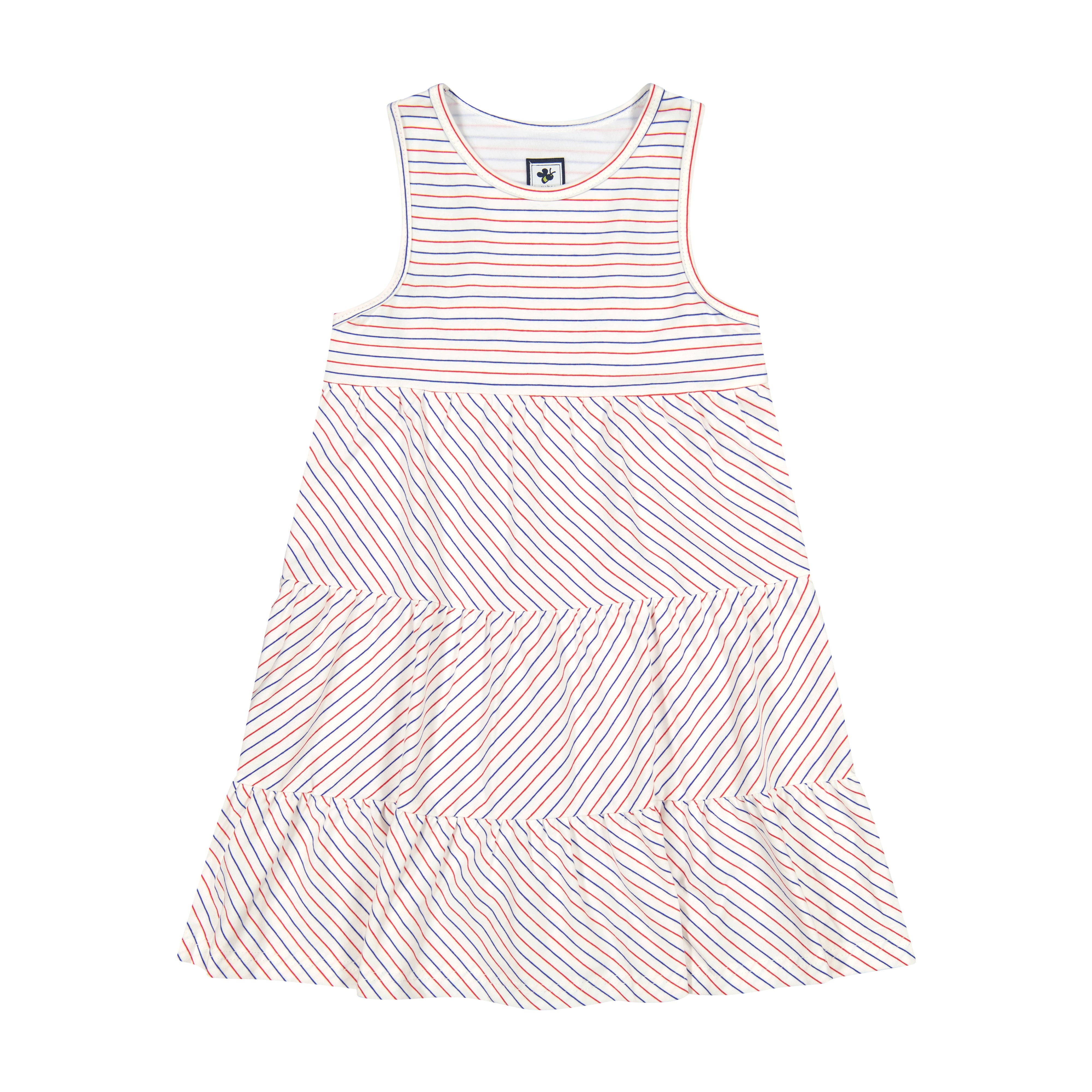 Parker Racerback Dress - Red White Blue Stripe Summer Dress for Women | Casual Sleeveless V-Neck Flowy Dress | Perfect for Beach, Picnic, and 4th of July Outfits