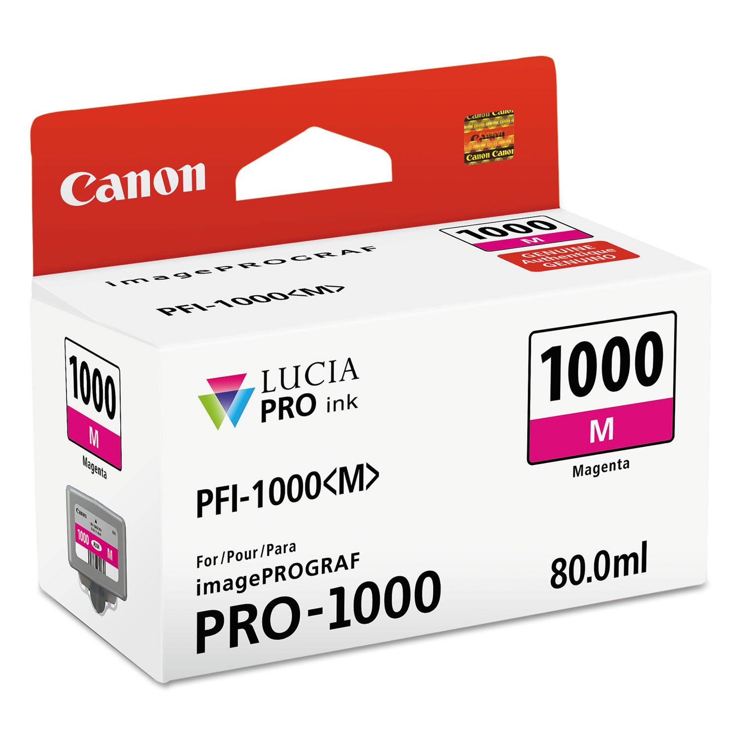 PFI 1000 Lucia Pro Ink - 80ml Magenta Printer Ink Cartridge | High-Quality Compatible Ink for Canon Printers | Ideal for Home, Office & Photo Printing