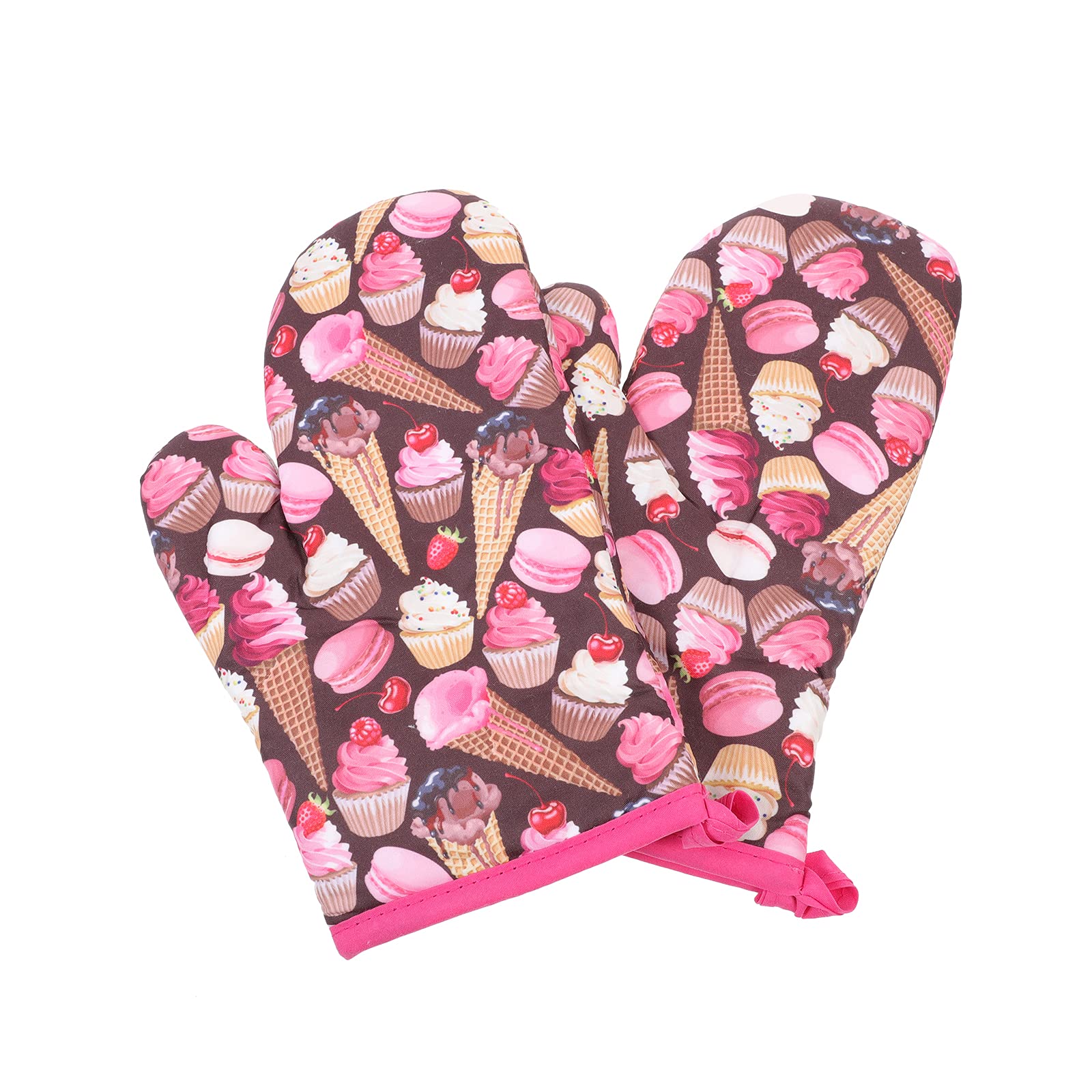 DOITOOL Heat Resistant Oven Gloves - 1 Pair Insulated Kitchen Mitts for Baking, Grilling & Cooking - Perfect for BBQ, Pot Handling & Household Kitchen Use