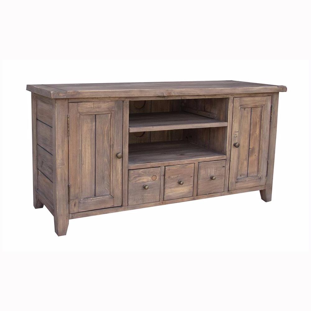 Irish Coast TV Cabinet with Storage - Rustic Wood Media Console for Living Room, Bedroom & Home Theater