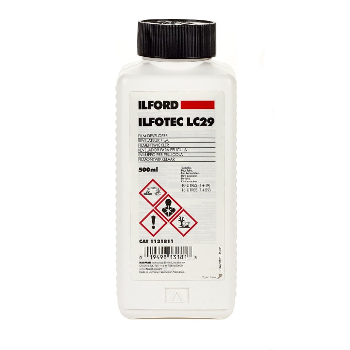 Ilford Ilfotec LC29 Black & White Film Developer 500mL - Professional Photo Developing Solution for Darkroom & Home Use