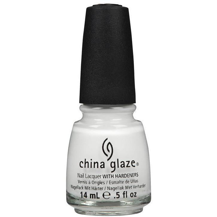 China Glaze Nail Polish - White On White #70255 (0.5 oz) - Perfect for French Manicures & Bridal Nail Art