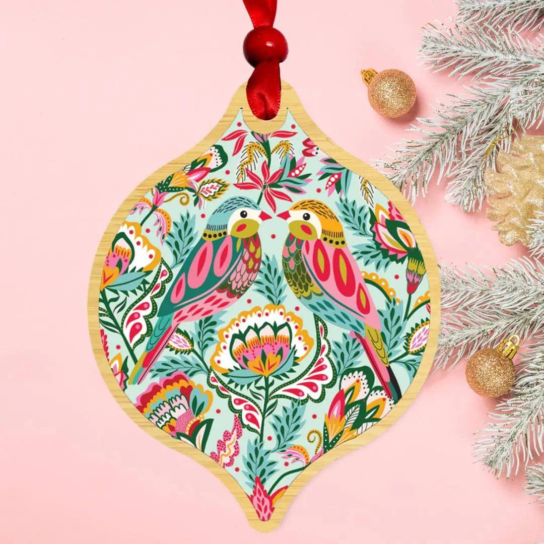 Handcrafted Bejeweled Bird Christmas Ornament - Elegant Holiday Tree Decoration for Festive Home Decor & Gift Giving