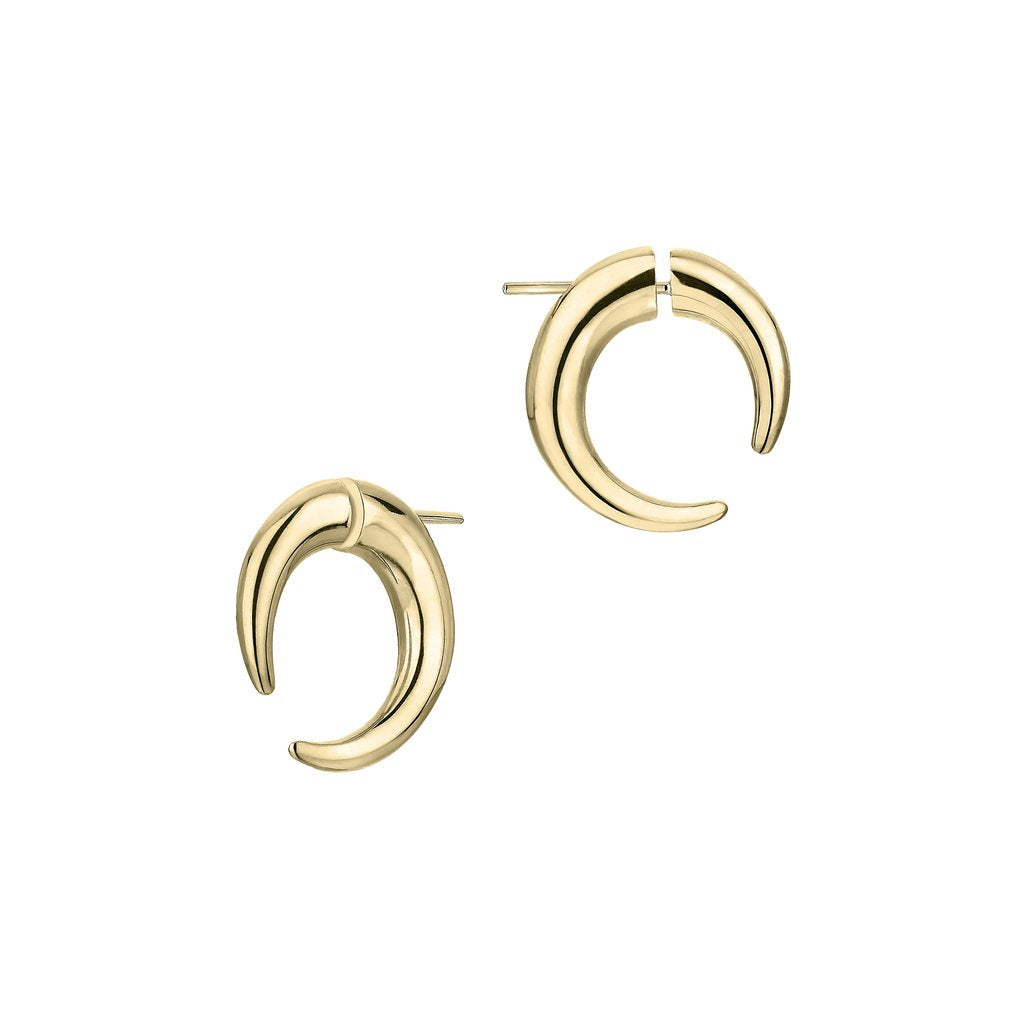 14K Yellow Gold Vermeil Small Hoop Talon Earrings for Women - Dainty Minimalist Huggie Earrings for Everyday Wear, Gift Giving & Special Occasions