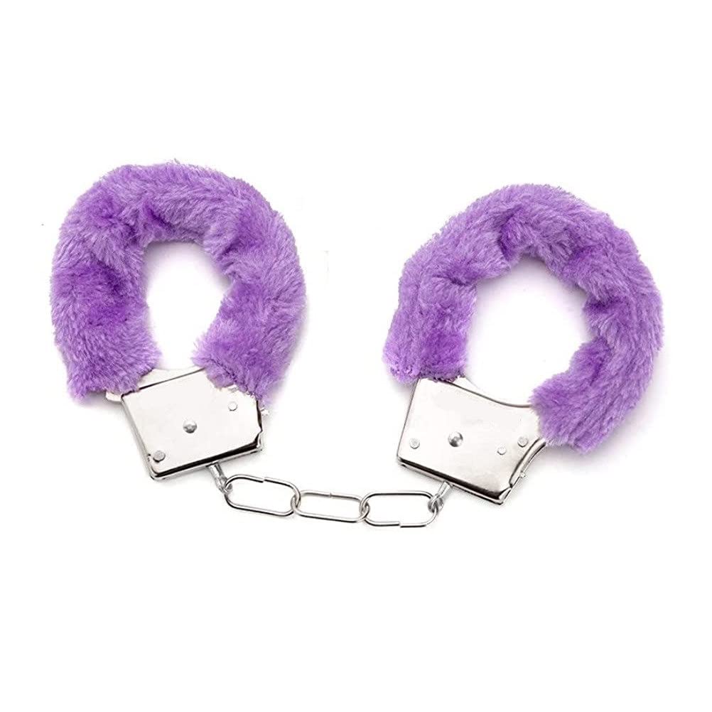 Adjustable Leather Handcuffs & Anklets Set - Fluffy Wrist Cuffs, Detachable Sexy Chain Leash for Role Play, Cosplay, Yoga & BDSM - Perfect for Couples, Gyms, Parties & Home Workouts