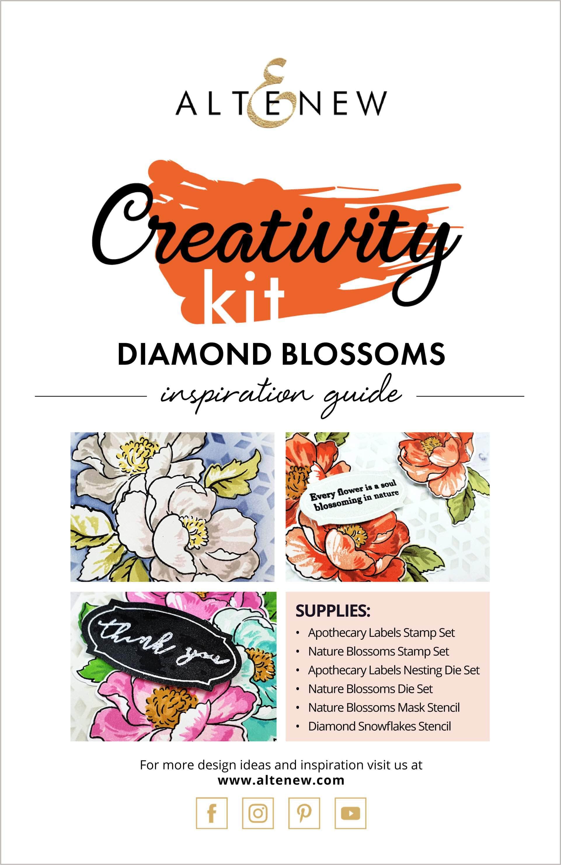 Diamond Blossoms Creativity Cardmaking Kit - DIY Scrapbooking & Greeting Card Supplies with Inspiration Guide | Perfect for Birthday, Wedding & Holiday Crafting