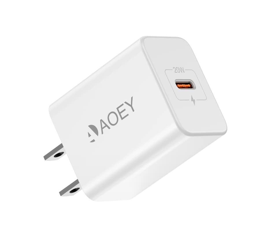 20W USB C Fast Charger with PD 3.0 - Compact Wall Charger for iPhone 13/12 Series, Pixel, Samsung, LG, Motorola & More - Fast Charging for Smartphones, Tablets & Kindle - Perfect for Home, Office & Travel