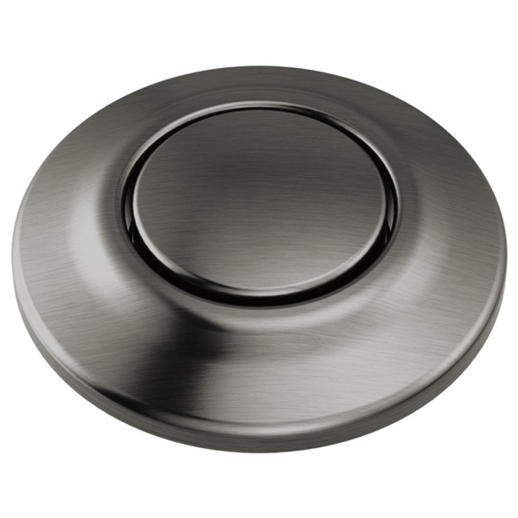 Premium Air Switch with Dual Outlet - 1 3/4 Inch Brilliance Luxe Steel Brass Finish - 2 9/16 Inch Size - Perfect for Kitchen Sinks, Bathroom Faucets & Commercial Applications