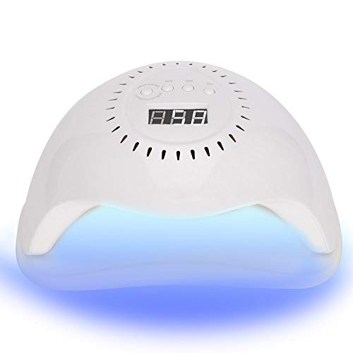 168W UV LED Nail Lamp - Professional Gel Nail Polish Dryer with 4 Timer Settings | Fast Curing Machine for Home & Salon Use | Perfect for Manicures, Pedicures & Nail Art Designs