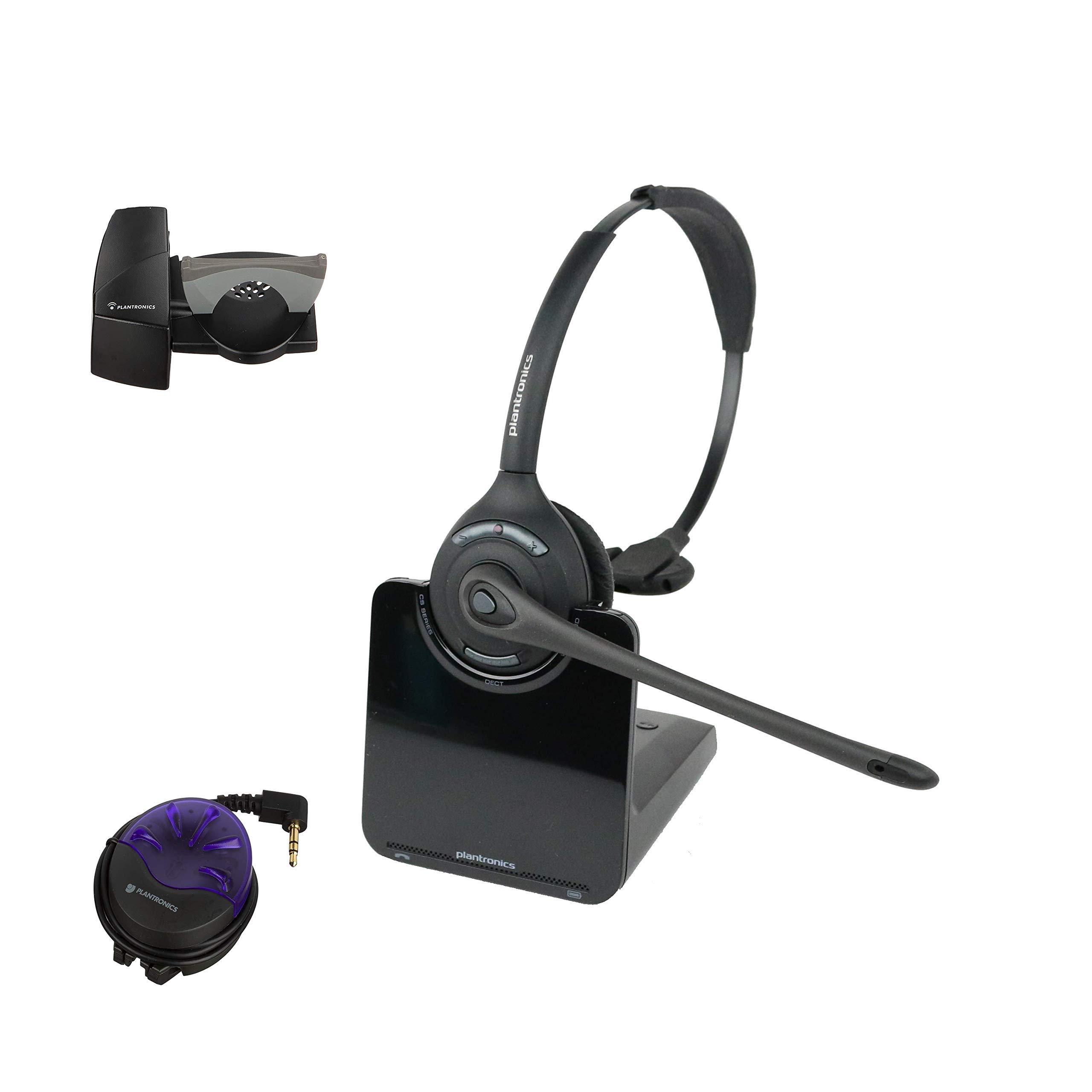 Plantronics CS510 Wireless Office Headset with Lifter & Online Indicator - Noise Cancelling Headphones for Call Center, Remote Work & Business Communications (Renewed)