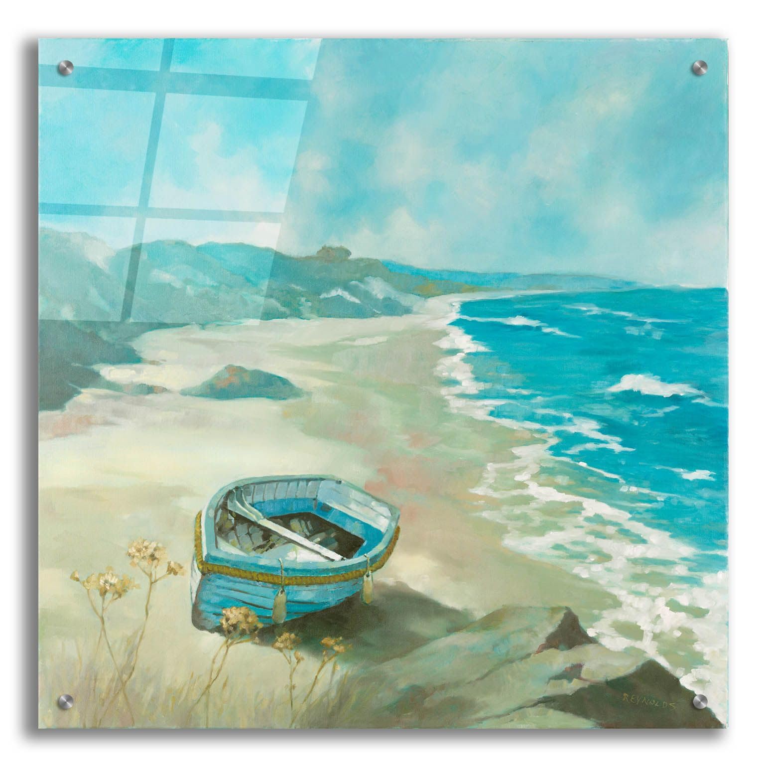 Graham Reynolds 'Boat Show 1' Acrylic Glass Wall Art - 24x24 Inch Modern Coastal Painting for Living Room, Bedroom & Office Decor | Vibrant Nautical Home Artwork