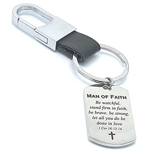 Jesse Janes Leather Keychain - Christian Gifts for Men | Perfect for Dad, Husband & Boyfriend
