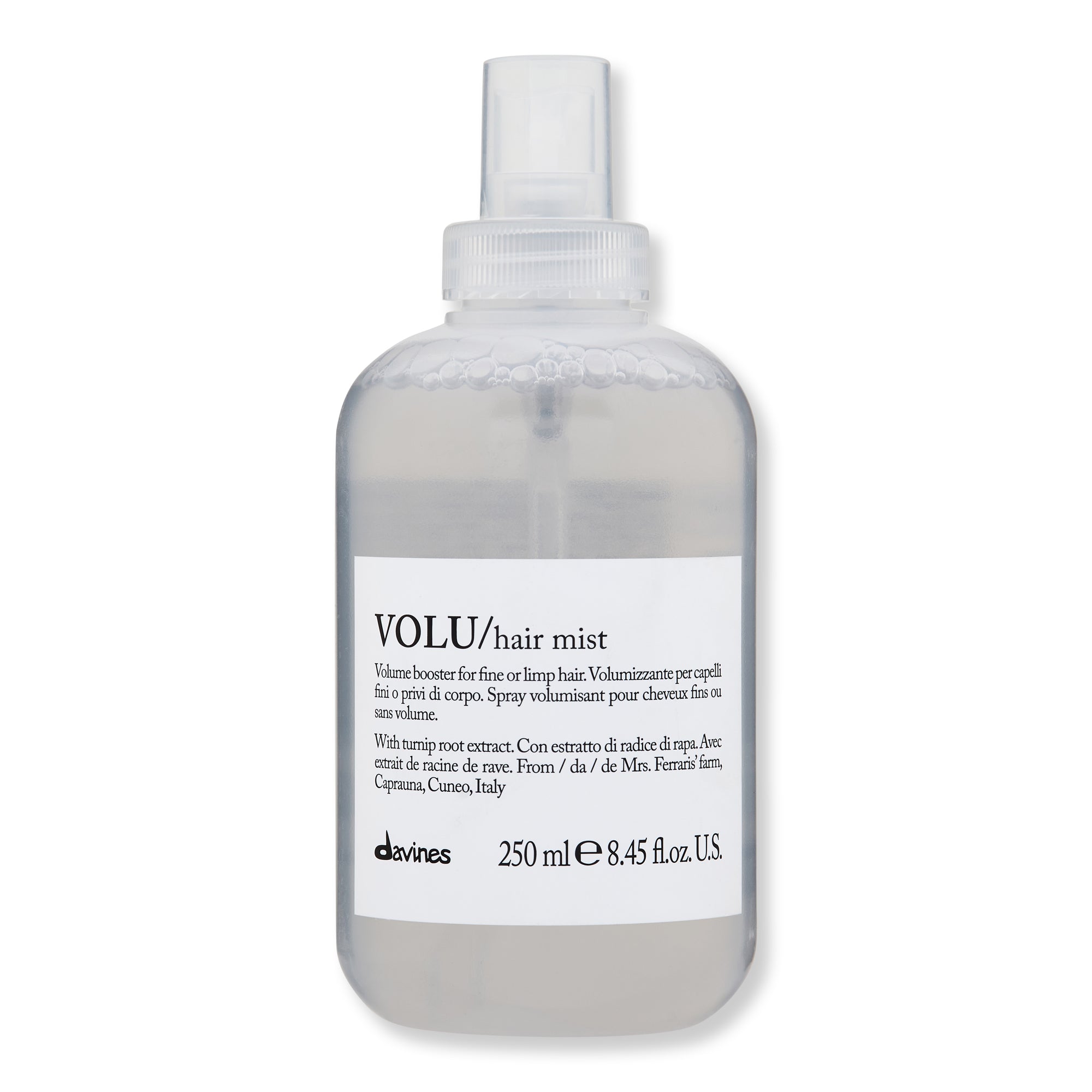 Davines Volu Mist Volumizing Hair Spray for Fine Hair - Lightweight Hold & Shine for Everyday Styling
