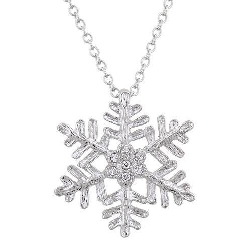 Elegant Large Snowflake Pendant Necklace - Winter Jewelry Gift for Women - Perfect for Christmas, Holiday Parties & Special Occasions