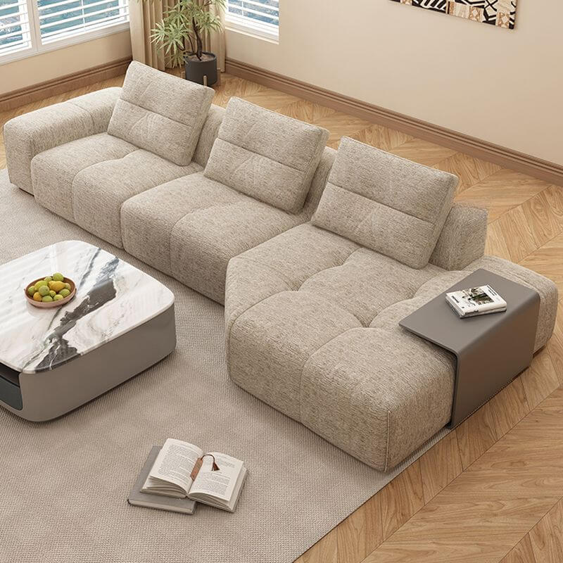L-Shaped Sectional Sofa with Chaise Lounge for 2 People - Sturdy Hidden Support Frame - Perfect for Small Living Rooms, Apartments & Home Theater Seating
