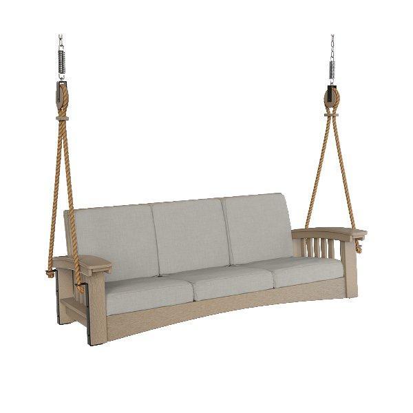Mission Sofa Rope Swing - Indoor/Outdoor Hanging Chair for Relaxation - Perfect for Backyard, Patio, or Living Room
