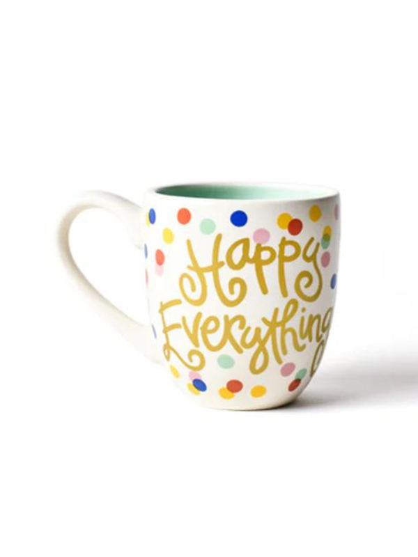 Happy Dot Happy Everything Coffee Mug - Inspirational Ceramic Cup for Coffee, Tea & Hot Drinks - Perfect for Home, Office & Gifting