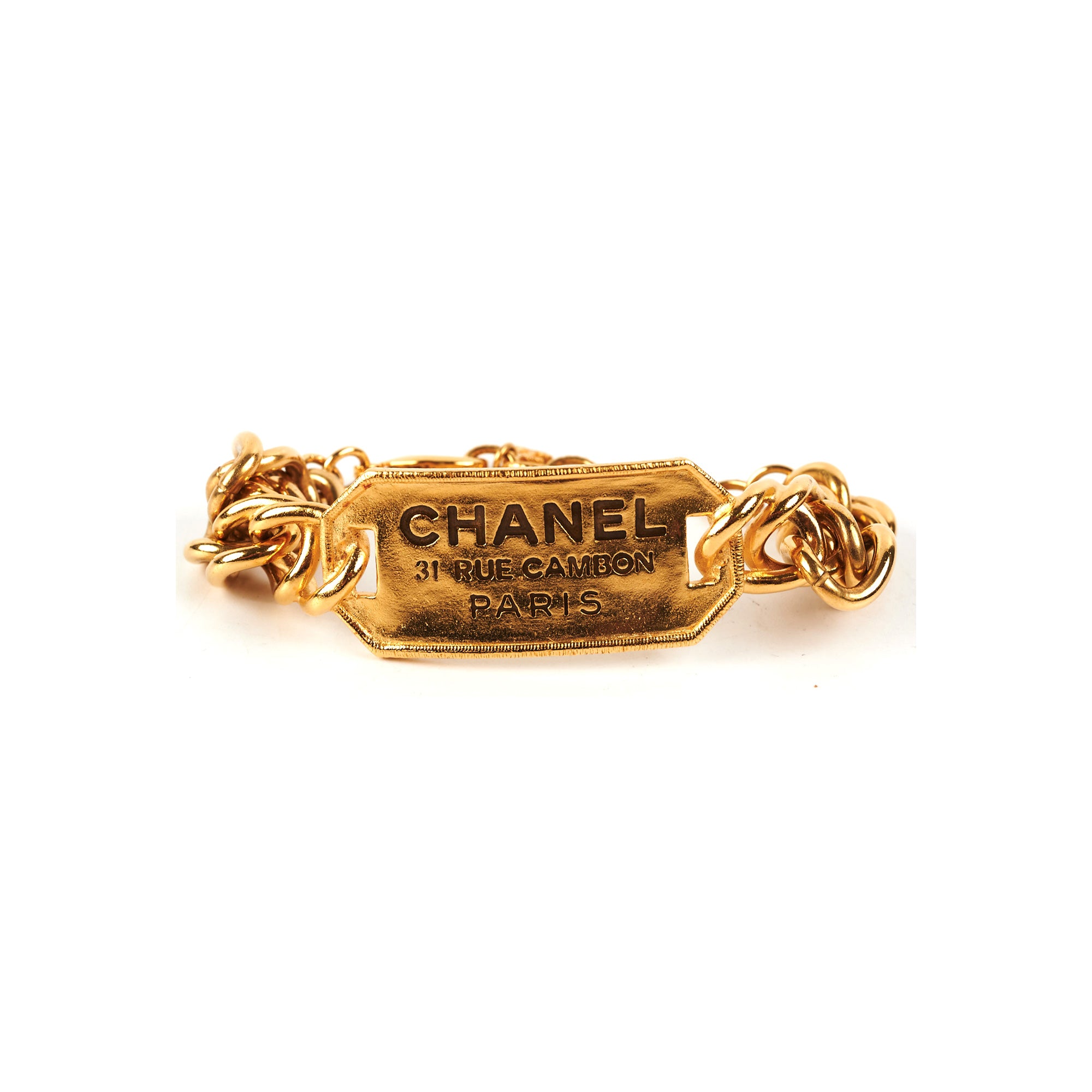 Chanel Gold Plated Costume Jewelry Bracelet - Elegant Fashion Accessory for Women, Perfect for Parties & Special Occasions