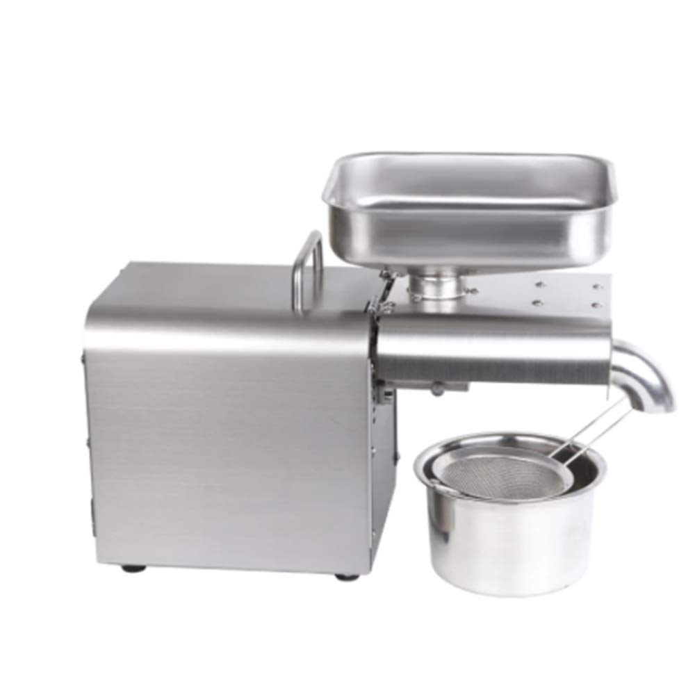 Automatic Stainless Steel Oil Press Machine - Cold Press for Sunflower, Olive, Coconut Oil - Home Use Oil Extractor for Healthy Cooking & DIY Beauty Products