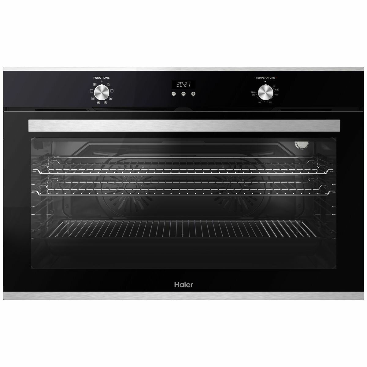 Haier 90cm Built-In Oven HWO90S10EX2 - Stainless Steel Electric Oven with 10 Cooking Functions, Perfect for Baking, Roasting & Family Cooking