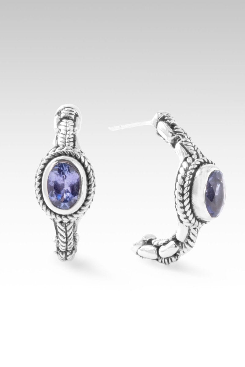 Tranquil Presence Earrings™ in Tanzanite – Elegant Blue Gemstone Jewelry for Women | Perfect for Weddings, Parties & Special Occasions