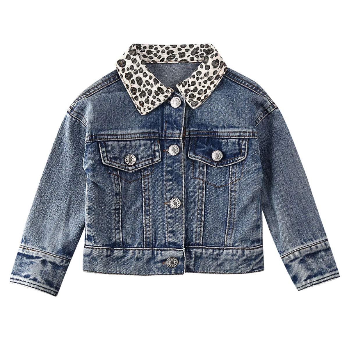 Toddler Girls Denim Jacket - Long Sleeve Lightweight Spring Fall Coat for Baby & Kids - Perfect for Playdates, School & Outdoor Adventures