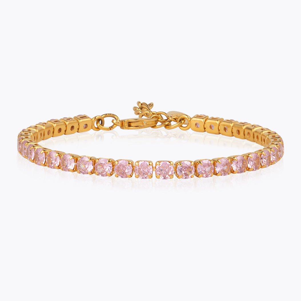 Zara Rosaline Bracelet for Women - Elegant Gold-Tone Adjustable Bangle - Perfect for Parties, Weddings & Everyday Wear