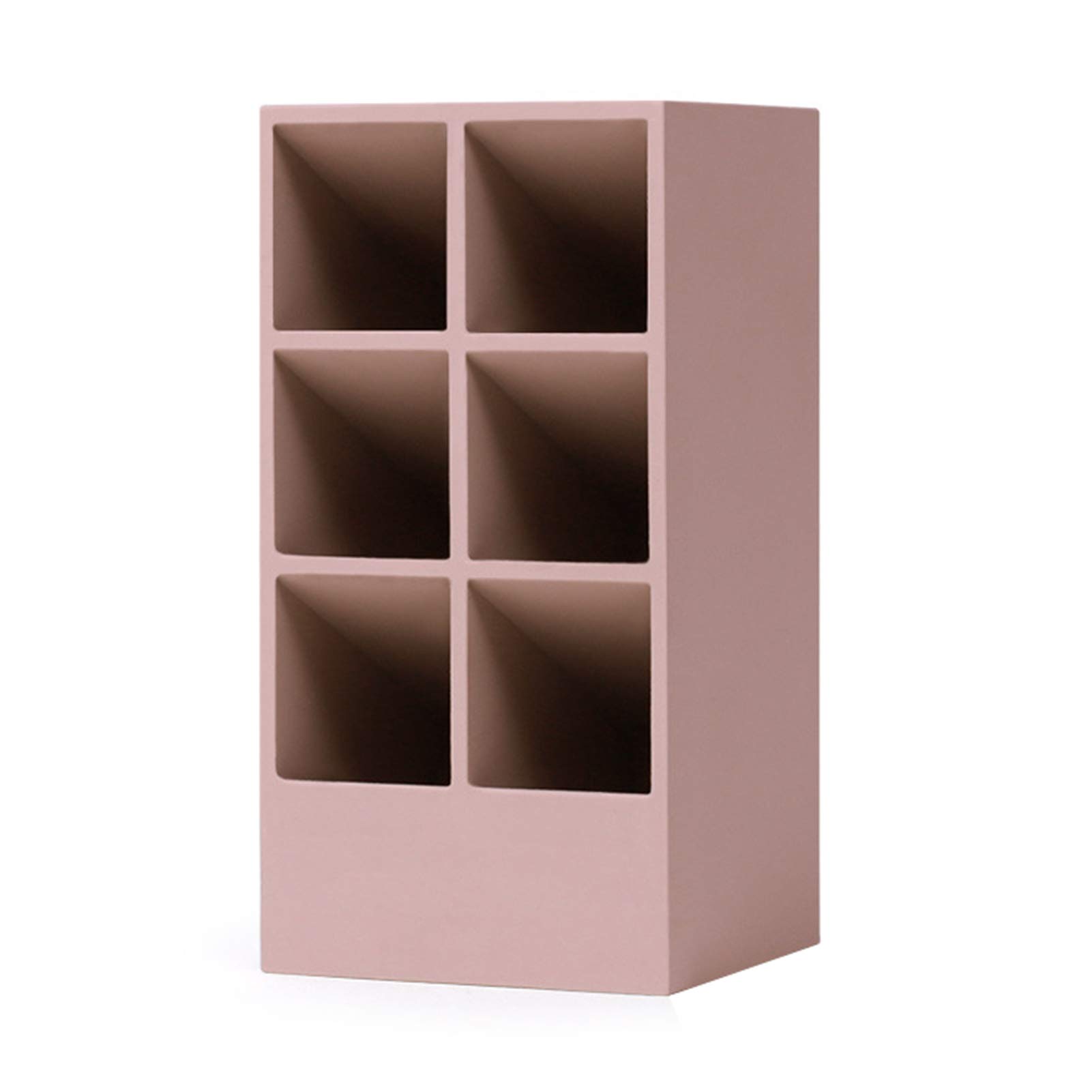 6/9 Grid Grey990 Silicone Makeup Organizer - Lipstick & Cosmetic Storage for Dresser | Pink & Purple