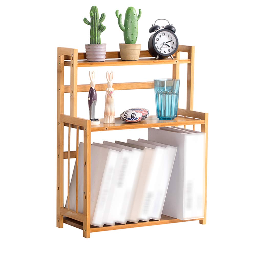 Solid Wood Bookshelf - Small Multi-Layer Storage Shelf for Students, Home & Office - 53x18x48cm & Other Sizes - Perfect for Bay Window, Dorm Room & Study Organization