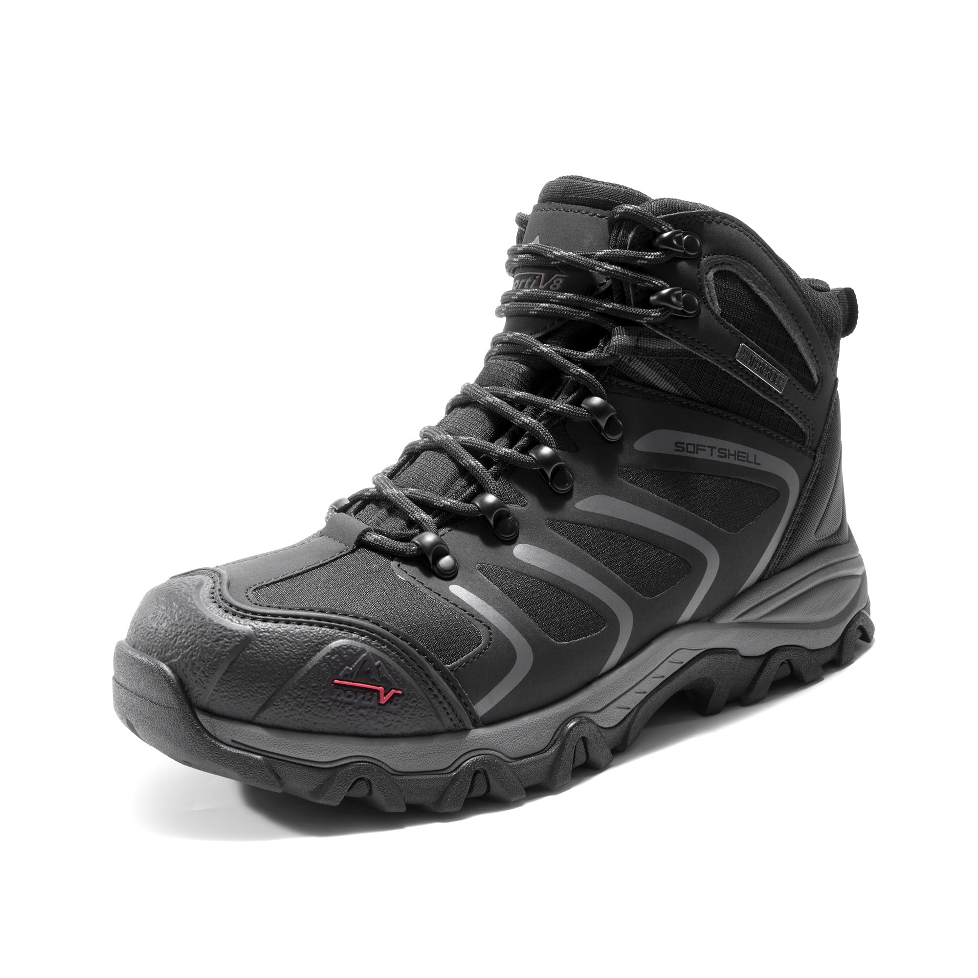 NORTIV 8 Men's Steel Toe Waterproof Work Boots - Safety Construction Boots for Outdoor, Industrial & Heavy Duty Work - OSHA Compliant Work Shoes for Builders, Electricians & Contractors