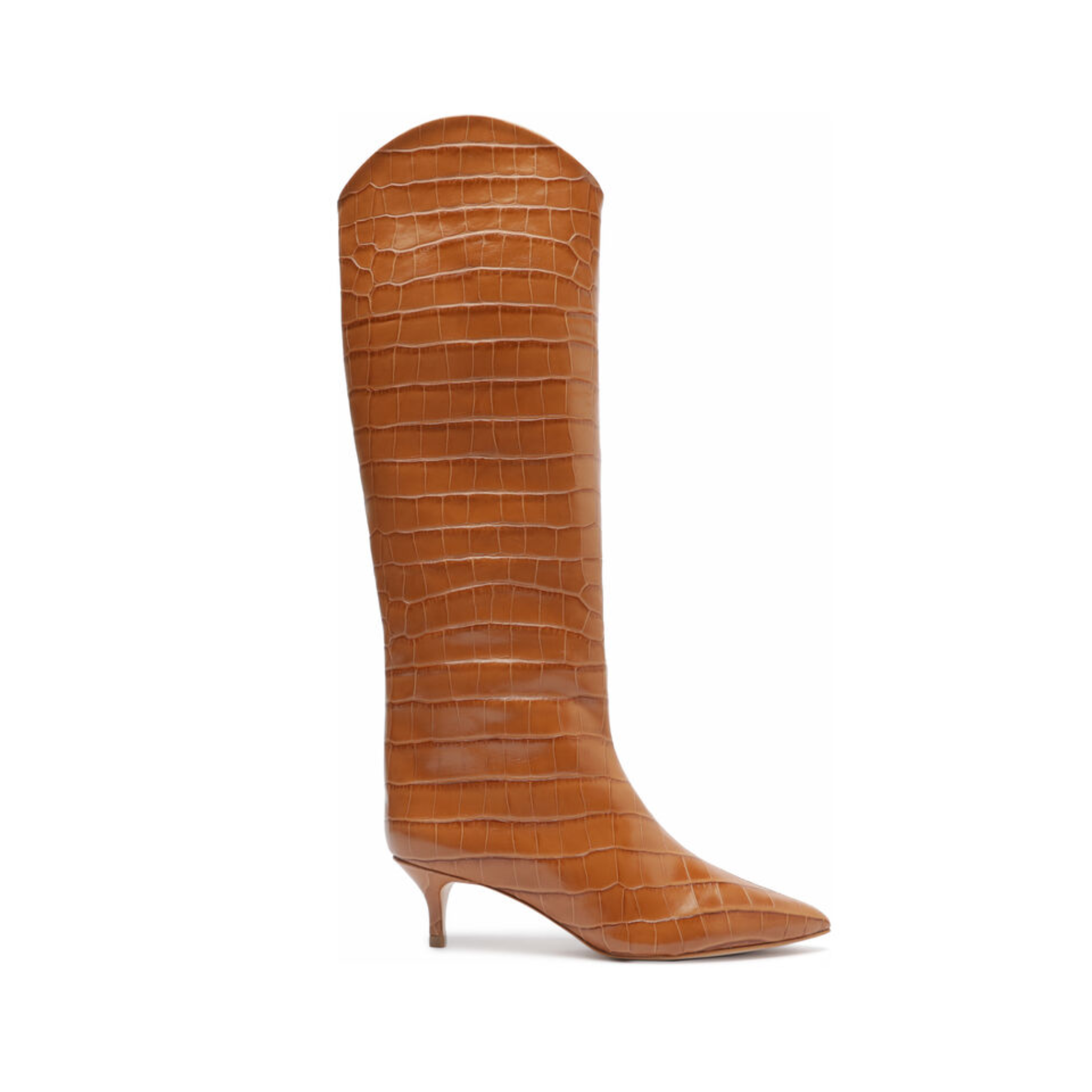 Maryana Lo Crocodile Embossed Leather Boots for Women - Stylish Pointed Toe Ankle Booties with Chunky Heel | Perfect for Office, Night Out & Fall Fashion
