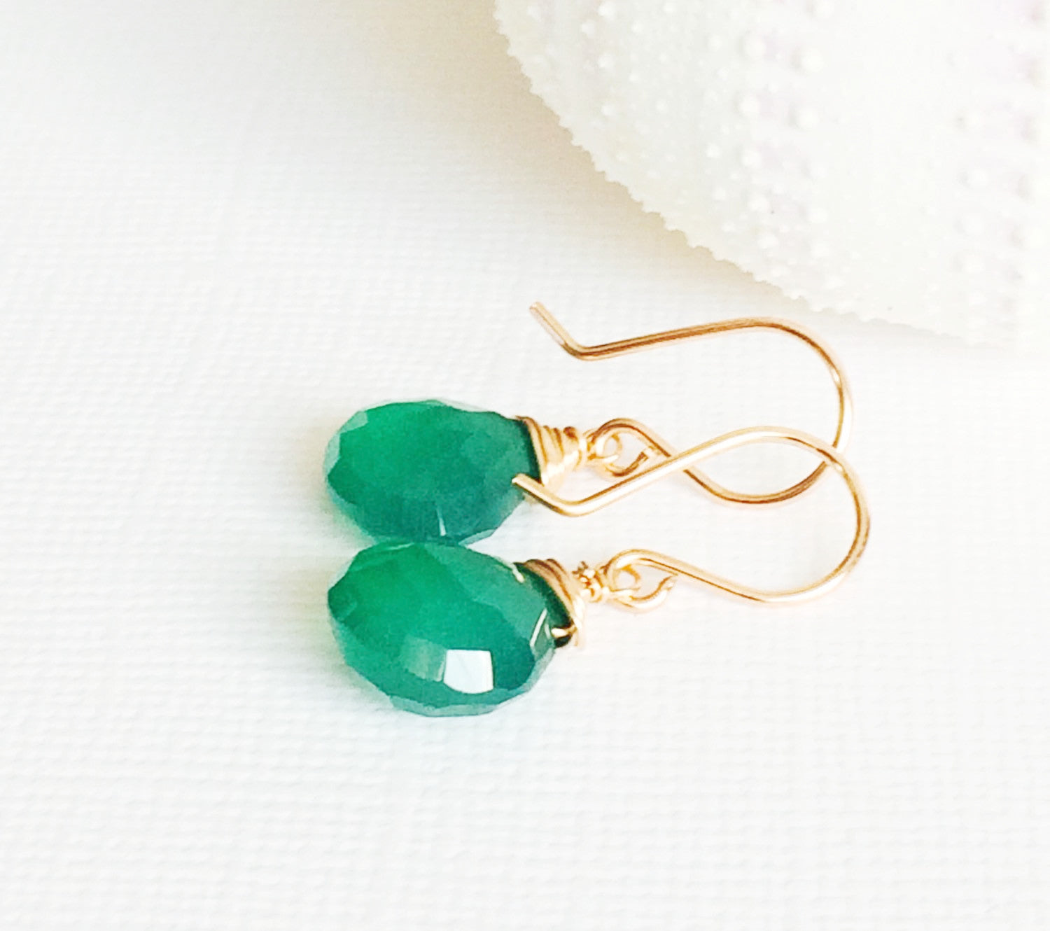 Kala Green Onyx Earrings (E181) – Elegant Handmade Jewelry for Women, Perfect for Parties, Weddings & Special Occasions