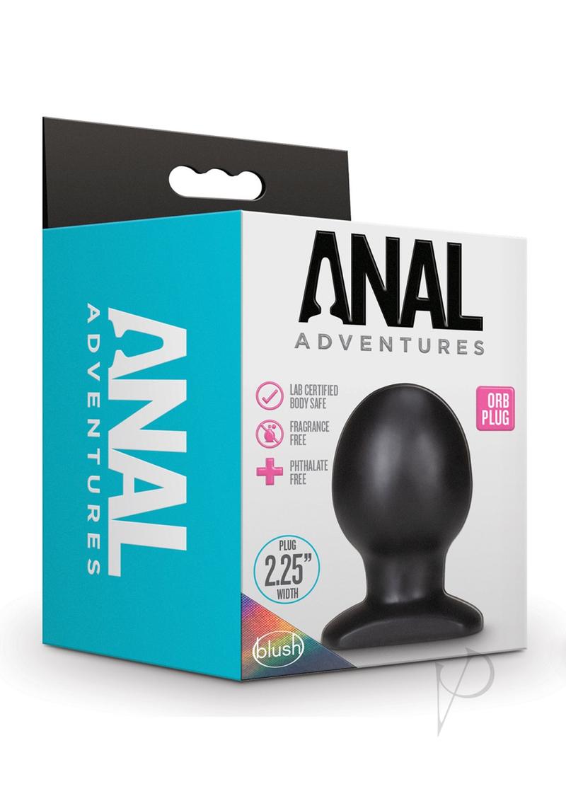Anal Adventures Orb Plug - Black Silicone Butt Plug for Comfortable Wear - Perfect for Beginners & Advanced Play, Solo or Couples Use