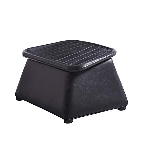 Professional Salon Shampoo Unit with Adjustable Footstool - Black | Hydraulic Hair Washing Station for Beauty Salons & Spas
