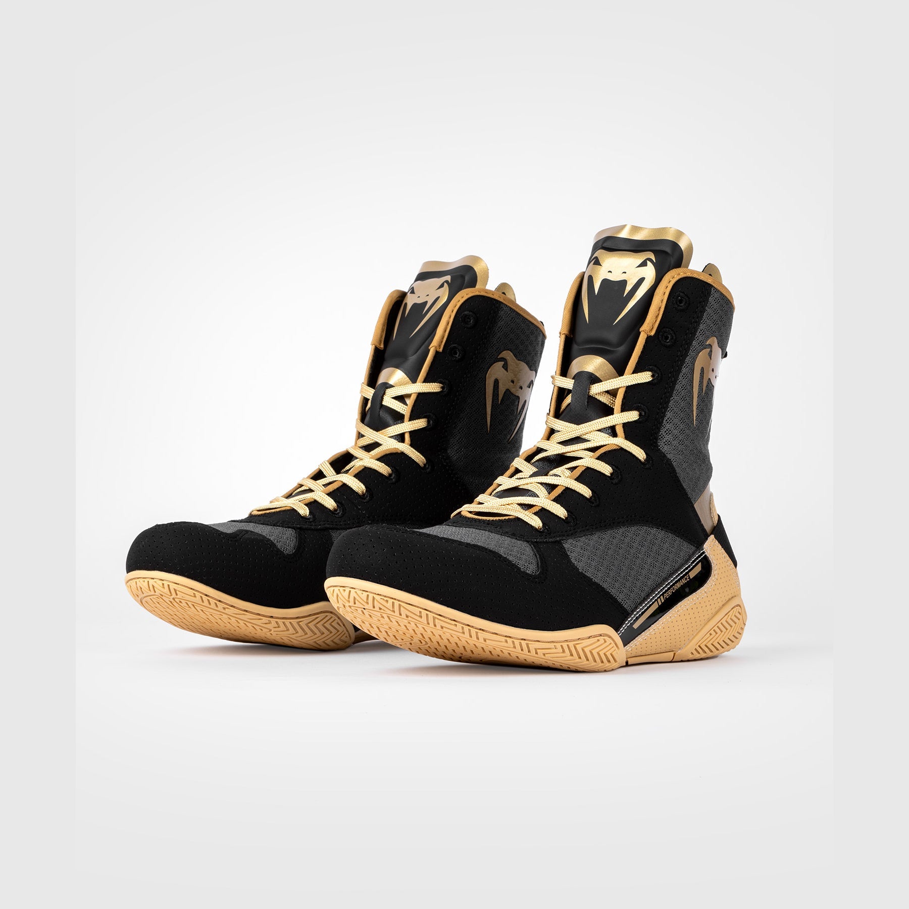 Venum Elite Boxing Shoes for Men & Women - Lightweight & Breathable Training Footwear - Black/Beige - Perfect for Boxing, MMA, Kickboxing & Gym Workouts