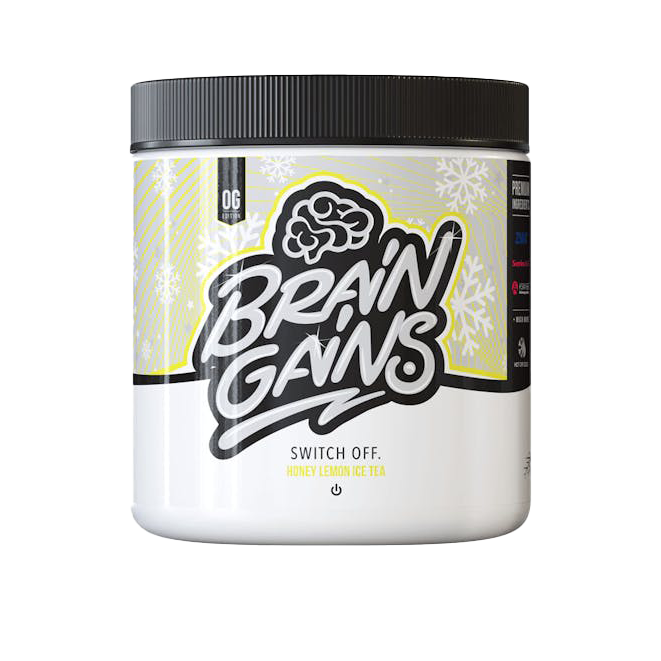 Brain Gains Switch Off Original Nootropic Sleep Aid 200g - Natural Sleep Supplement for Better Rest & Relaxation - Perfect for Stress Relief & Nighttime Recovery