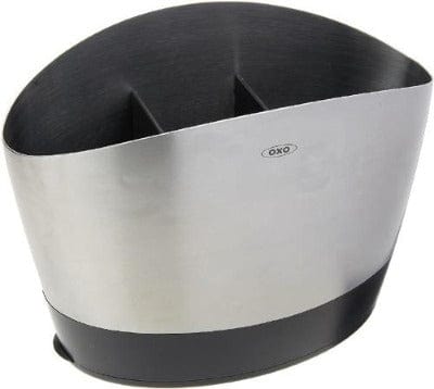 OXO Stainless Steel Utensil Holder - Kitchen Countertop Organizer for Spoons, Forks & Cooking Tools | Perfect for Modern Kitchens & Restaurant Use