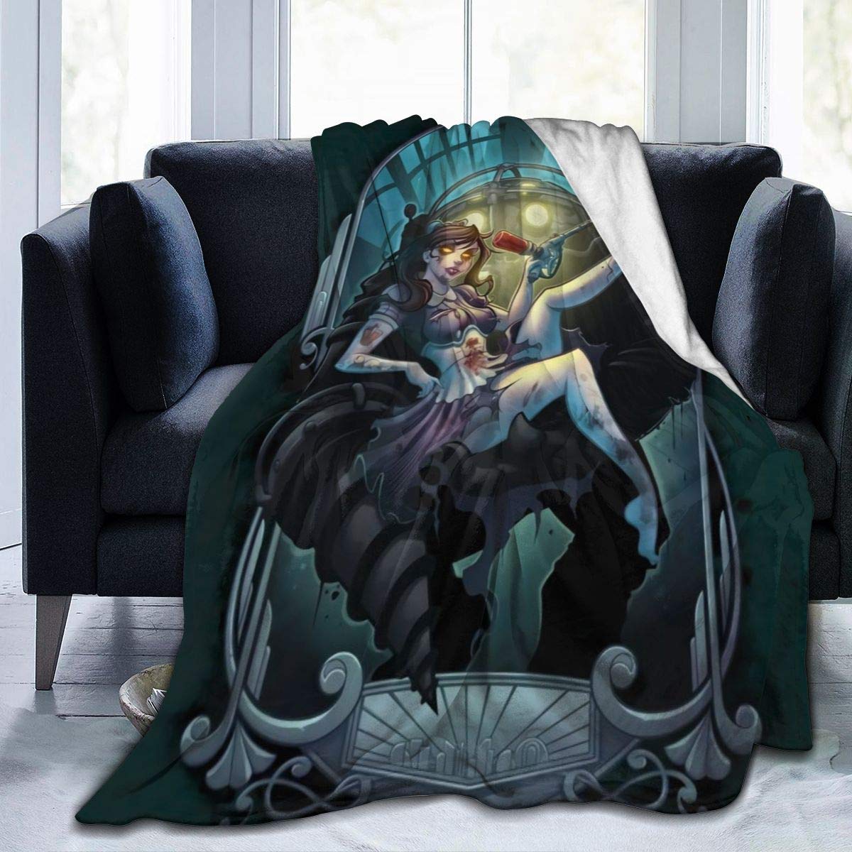 MillicentCob Bioshock Ultra-Soft Micro Fleece Blanket - Warm & Cozy Throw Blanket with Digital Printing (50x40, 60x50, 80x60 inches) - Perfect for Sofa, Bed, Couch & Home Decor