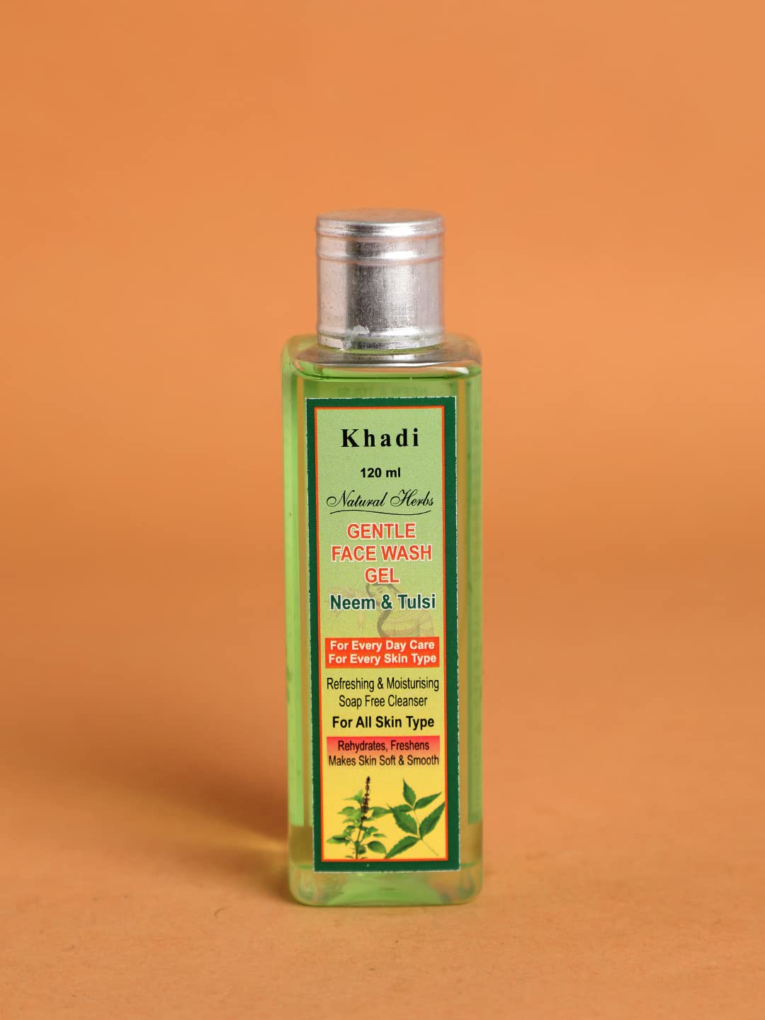 Khadi Natural Herbs Gentle Face Wash with Neem & Tulsi for Acne & Glowing Skin - 120ml | Ayurvedic Cleanser for Daily Skincare Routine