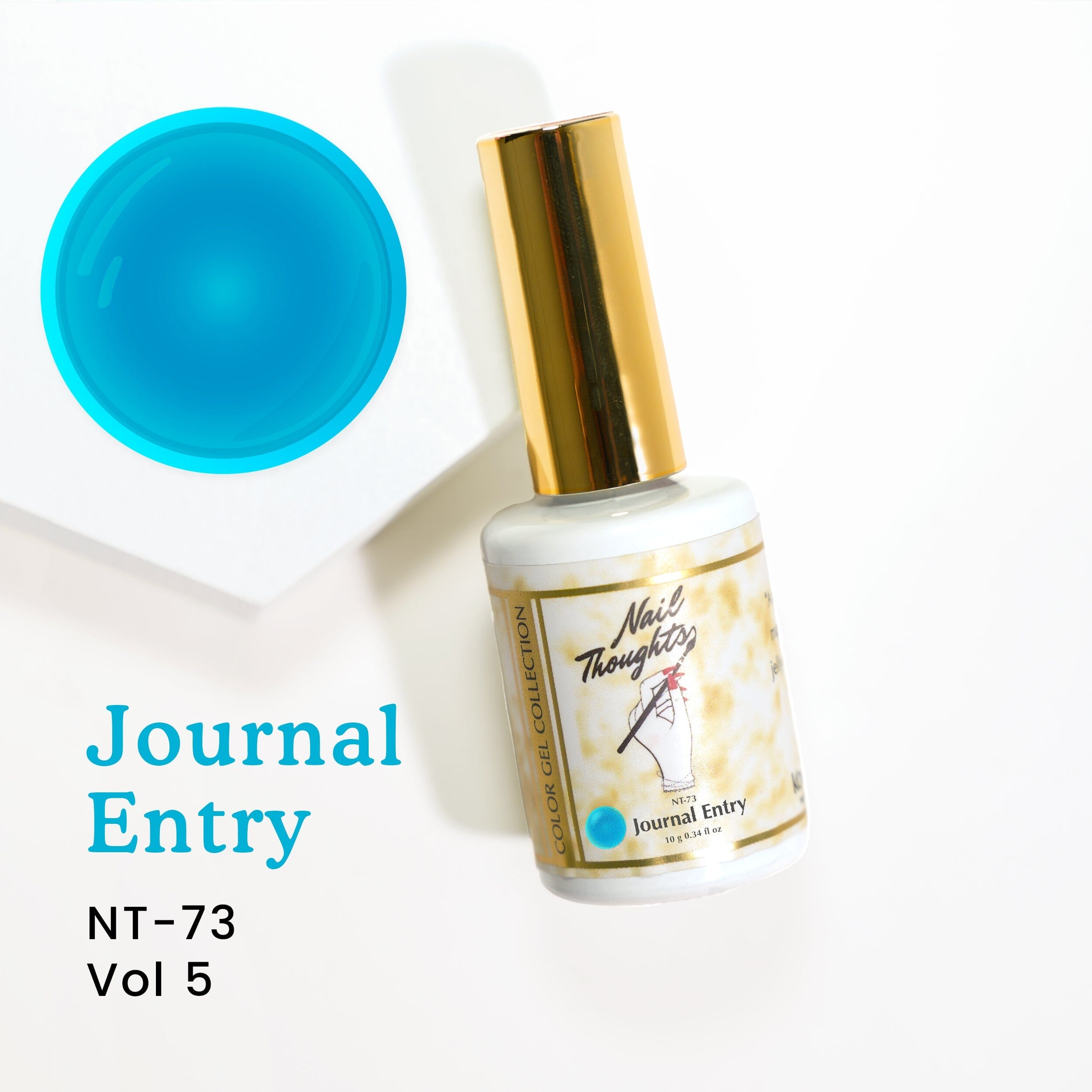 Nail Thoughts NT 73 Journal Entry Gel Polish - Long Lasting Nail Art Polish for Salon & DIY Manicures at Home | Perfect for Special Occasions & Everyday Wear